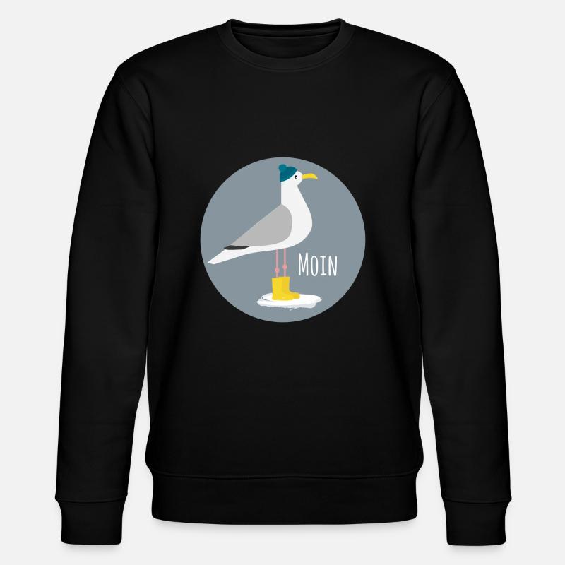 Möwe Winteroutfit - Stanley/Stella Unisex Bio-Sweatshirt CHANGER  - Schwarz
