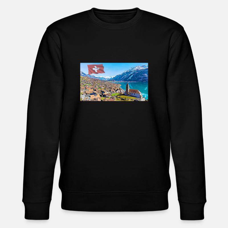 Brienz, Schweiz. - Stanley/Stella Unisex Bio-Sweatshirt CHANGER  - Schwarz