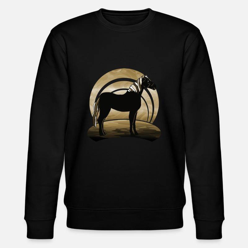 Pferd - Stanley/Stella Unisex Bio-Sweatshirt CHANGER  - Schwarz