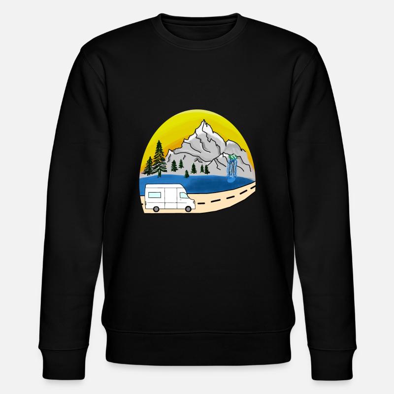 VAN LIFEVAN LIFE VANLIFER NOMADS - Stanley/Stella CHANGER Unisex Organic Sweatshirt - black