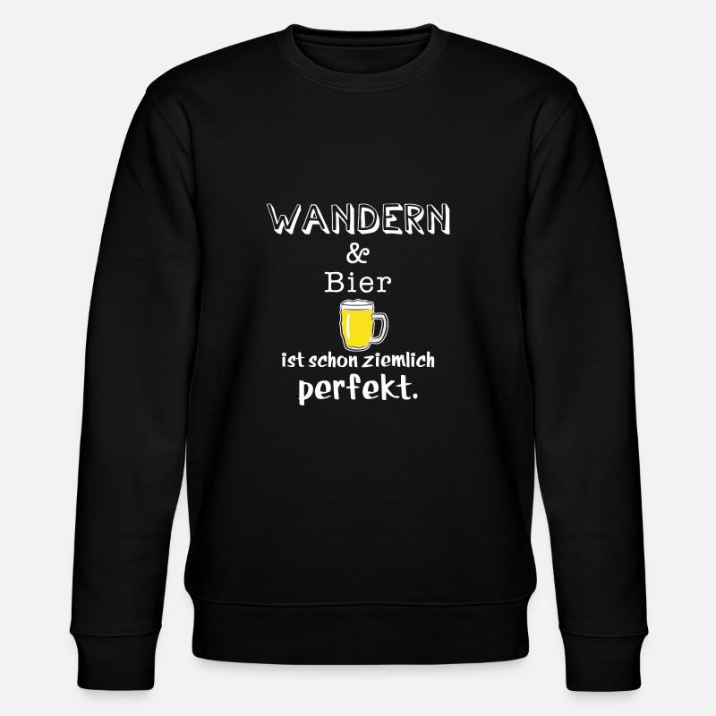 wandern und bier - Stanley/Stella Unisex Bio-Sweatshirt CHANGER  - Schwarz