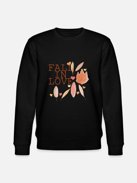 Herbst Blatt Wald Baum Geschenkidee - Stanley/Stella Unisex Bio-Sweatshirt CHANGER - Schwarz