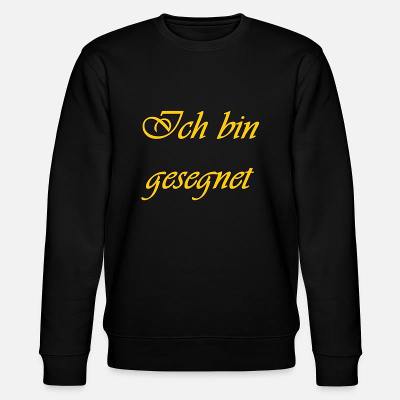 Ich bin gesegnet - Stanley/Stella Unisex Bio-Sweatshirt CHANGER  - Schwarz