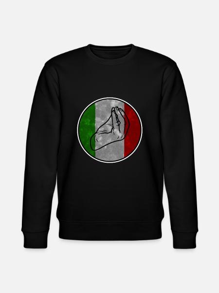 Italiaans Handgebaar Italia Italië Italiano - Stanley/Stella Uniseks bio-sweatshirt CHANGER - zwart