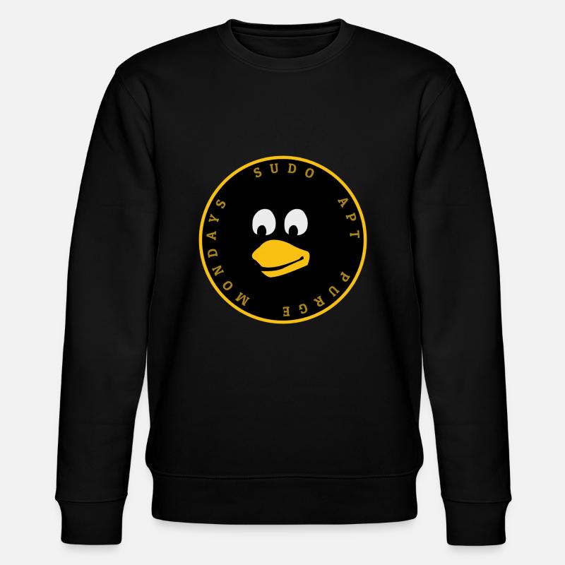 Linux Pinguin Tux Design - Stanley/Stella Unisex Bio-Sweatshirt CHANGER  - Schwarz