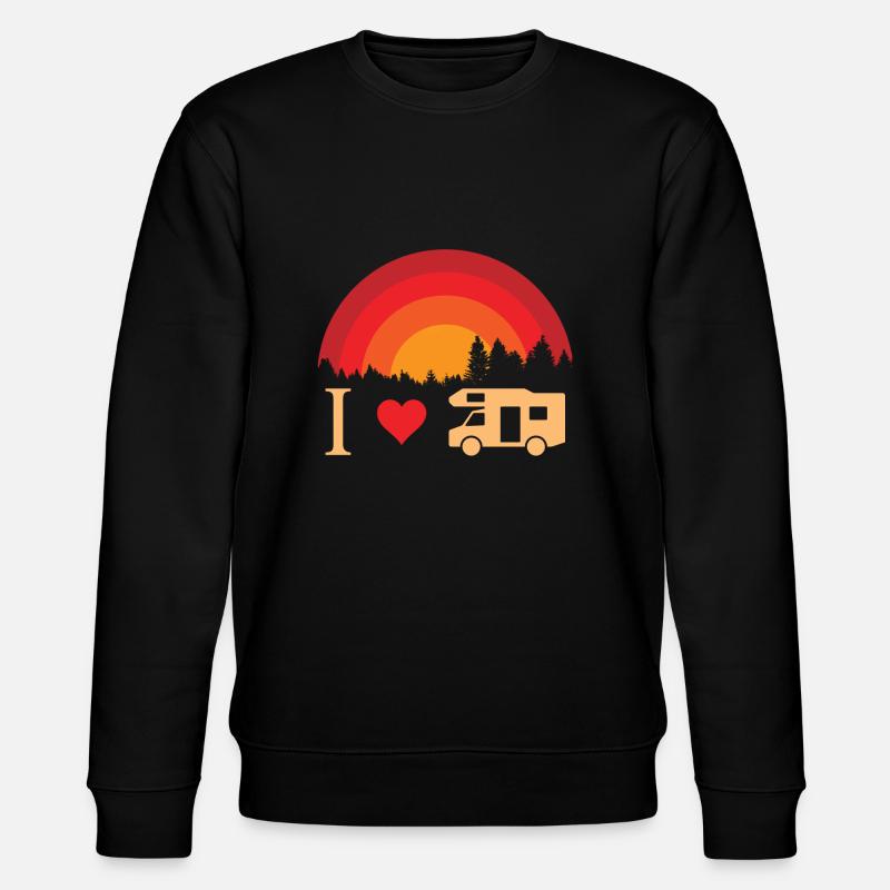 I love camping - Stanley/Stella Unisex Bio-Sweatshirt CHANGER  - Schwarz