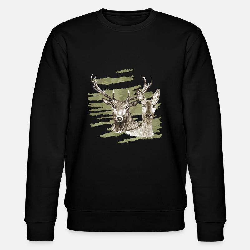 Cerfs et biches - Sweat bio CHANGER Stanley/Stella Unisexe - noir