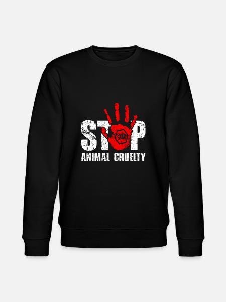 Stop Animal Cruelty - Stanley/Stella CHANGER Unisex Organic Sweatshirt - black