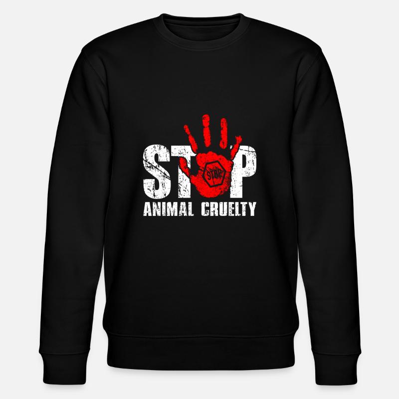 Stoppt Tierquälerei - Stanley/Stella Unisex Bio-Sweatshirt CHANGER  - Schwarz