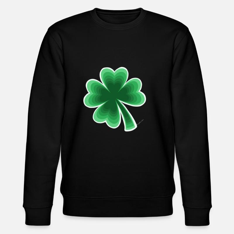 vierblättriges Kleeblatt - Stanley/Stella Unisex Bio-Sweatshirt CHANGER - Schwarz