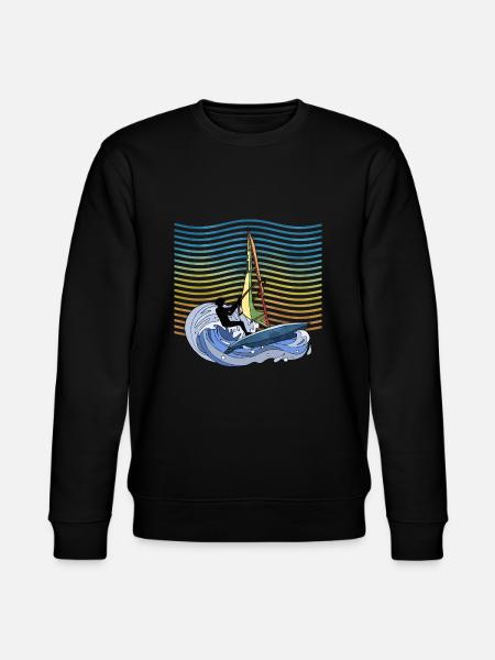Windsurfen - Stanley/Stella Unisex Bio-Sweatshirt CHANGER - Schwarz