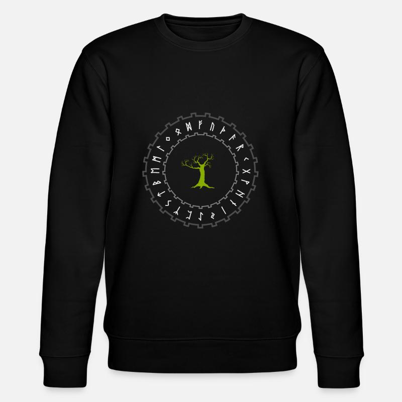 Rune als Runenrad - Stanley/Stella Unisex Bio-Sweatshirt CHANGER  - Schwarz