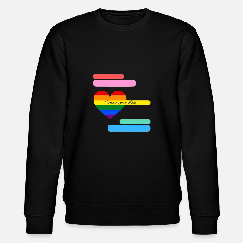 choose your love - Stanley/Stella Unisex Bio-Sweatshirt CHANGER  - Schwarz