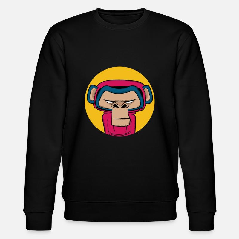 angry monkey - Stanley/Stella CHANGER Unisex Organic Sweatshirt - black