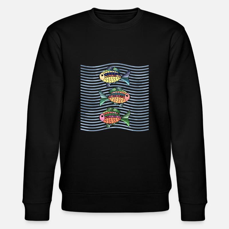 Poissons - Sweat bio CHANGER Stanley/Stella Unisexe - noir