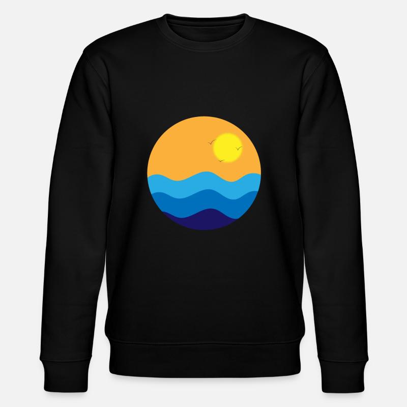 MEER UND SONNE - Stanley/Stella Unisex Bio-Sweatshirt CHANGER  - Schwarz