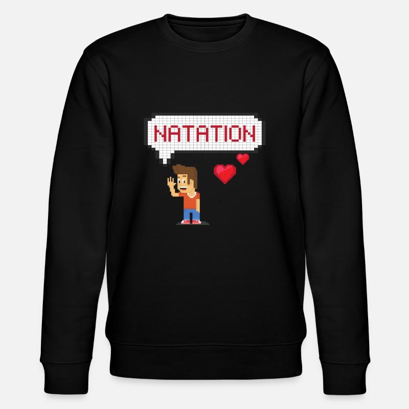 natation love pixel - Sweat bio CHANGER Stanley/Stella Unisexe - noir
