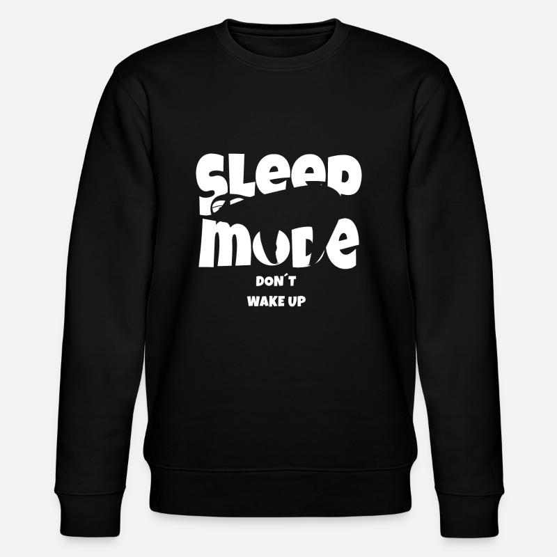 Funny Sloth Design Sleep Mode - Stanley/Stella CHANGER Unisex Organic Sweatshirt - black
