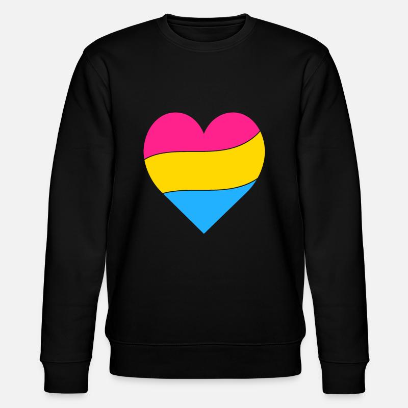 Pan Herz | Pride - Stanley/Stella Unisex Bio-Sweatshirt CHANGER  - Schwarz