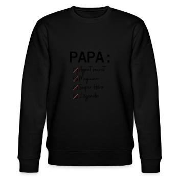 Liste de papa - Sweat bio CHANGER Stanley/Stella Unisexe - noir - Devant - Nik (191cm) & Marisol (170cm)