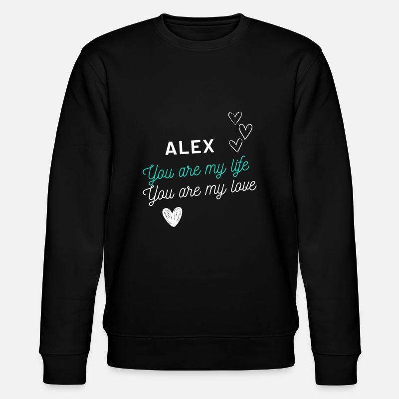 Alex my Love / Liebe Alexander - Stanley/Stella Unisex Bio-Sweatshirt CHANGER  - Schwarz