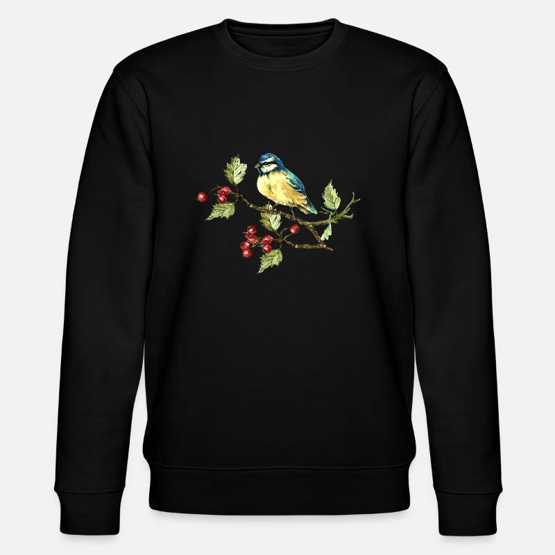 Bunter Vogel - Stanley/Stella Unisex Bio-Sweatshirt CHANGER  - Schwarz