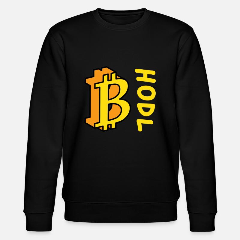 Bitcoin BTC HODL Comics Style - Stanley/Stella CHANGER Unisex Organic Sweatshirt - black