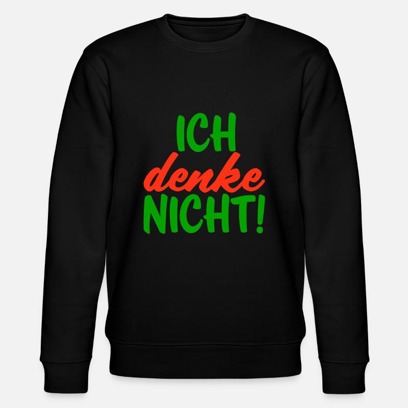 Ich denke nicht - Stanley/Stella Unisex Bio-Sweatshirt CHANGER  - Schwarz
