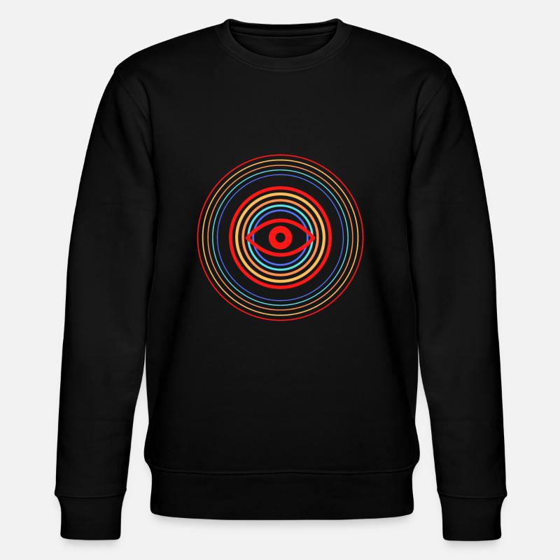 Rote Augen im Kreis - Stanley/Stella Unisex Bio-Sweatshirt CHANGER  - Schwarz