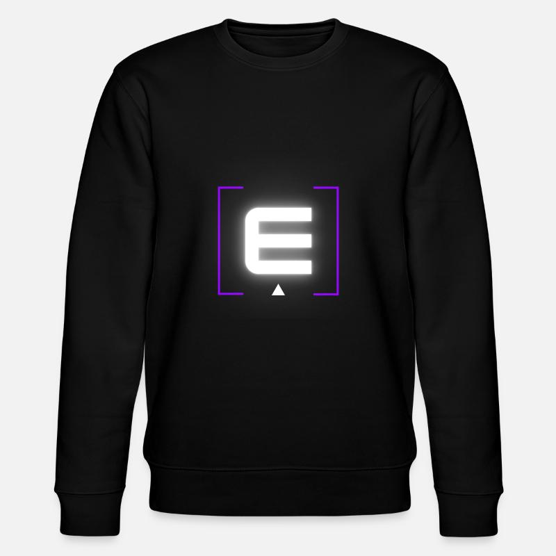 Letter "E" - Stanley/Stella CHANGER Unisex Organic Sweatshirt - black