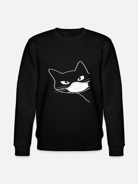 Chat mignon avec protège-dents - Sweat bio CHANGER Stanley/Stella Unisexe - noir