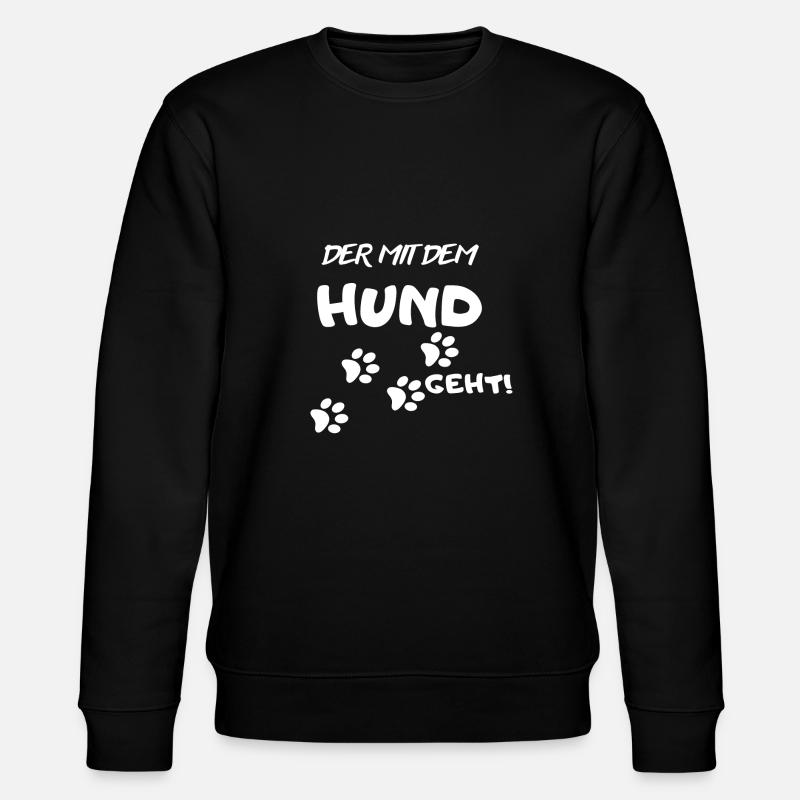 DER mit dem Hund geht - Stanley/Stella Unisex Bio-Sweatshirt CHANGER - Schwarz