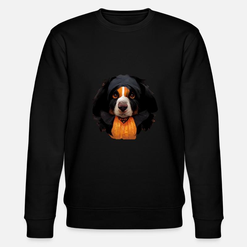 Berner Sennenhund Halloween - Stanley/Stella Unisex Bio-Sweatshirt CHANGER  - Schwarz