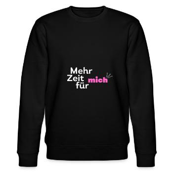 Mehr Zeit für mich! - Stanley/Stella Unisex Bio-Sweatshirt CHANGER  - Schwarz - Vorne - Nik (191cm) & Marisol (170cm)
