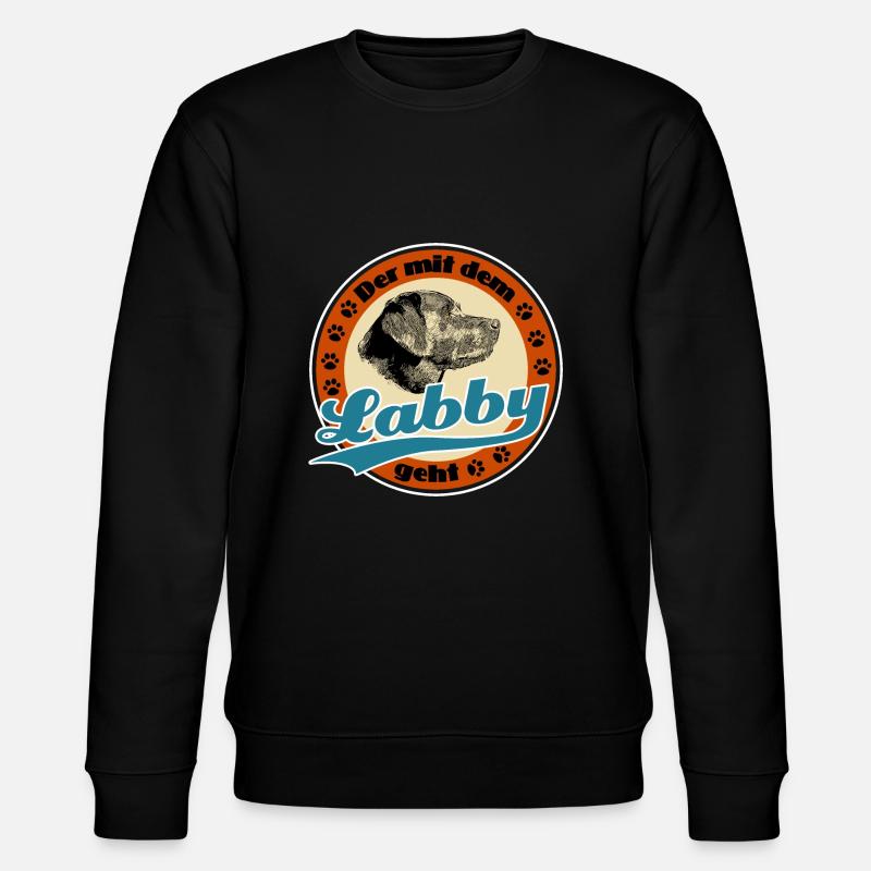 Der mit dem Labby - Stanley/Stella Unisex Bio-Sweatshirt CHANGER  - Schwarz