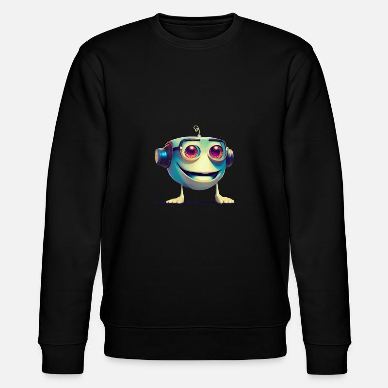 Good vibes Character Monster - Stanley/Stella Unisex Bio-Sweatshirt CHANGER  - Schwarz