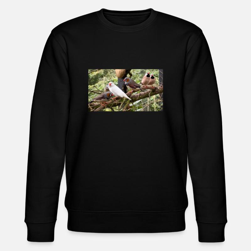 Finch Flock - pinsons zèbres - Sweat bio CHANGER Stanley/Stella Unisexe - noir