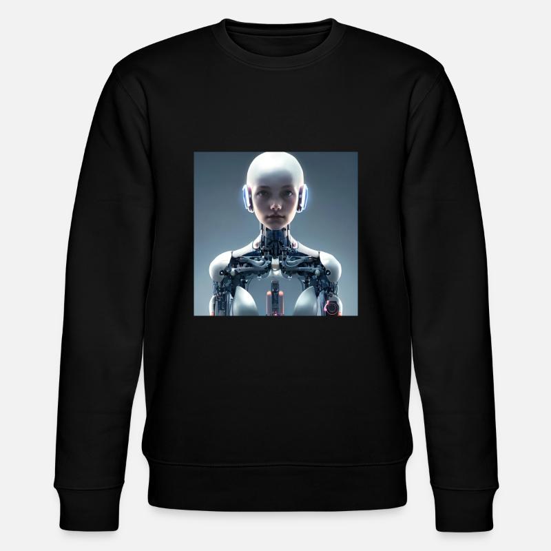 Gaming-Cyber-Mädchen - Stanley/Stella Unisex Bio-Sweatshirt CHANGER  - Schwarz