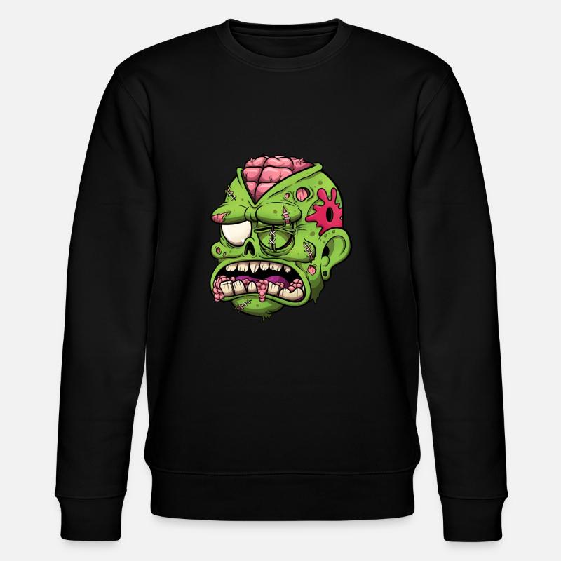 Tête de zombie blessée - Sweat bio CHANGER Stanley/Stella Unisexe - noir