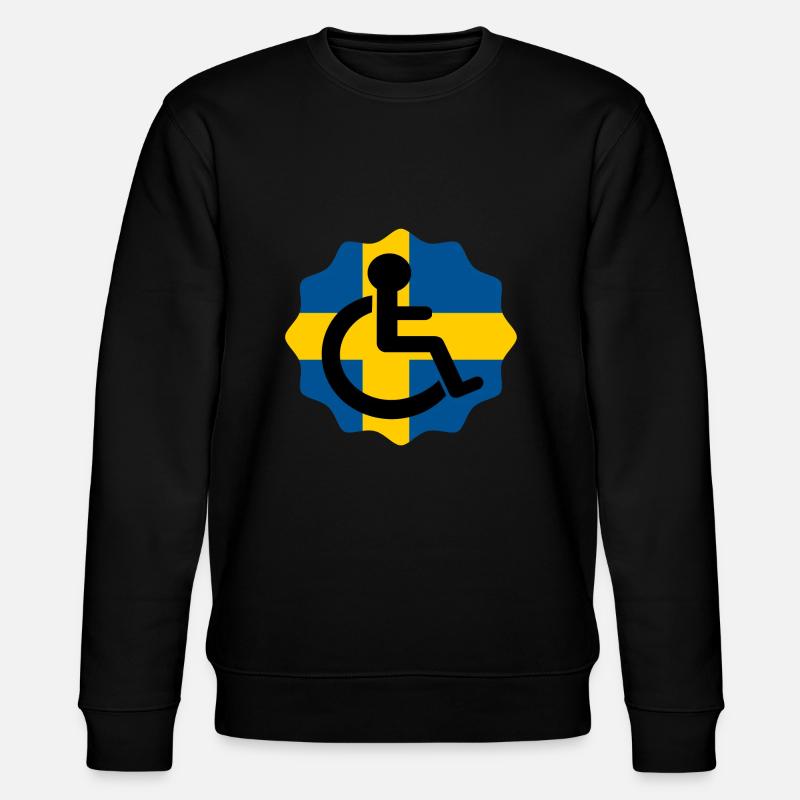 Flagge, rollstuhlgebunden oder rollstuhlgebunden? - Stanley/Stella Unisex Bio-Sweatshirt CHANGER  - Schwarz