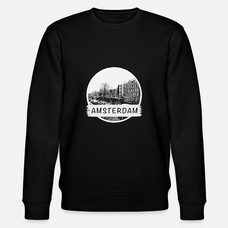 Amsterdam City - Stanley/Stella Unisex Bio-Sweatshirt CHANGER  - Schwarz
