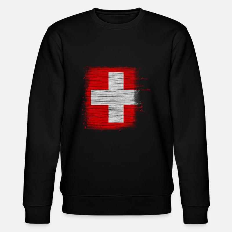 Drapeau de la Suisse - Sweat bio CHANGER Stanley/Stella Unisexe - noir