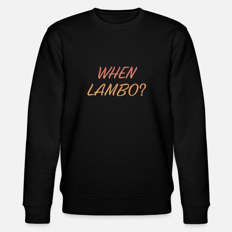 WHEN LAMBO FLAME - Stanley/Stella CHANGER Unisex Organic Sweatshirt - black