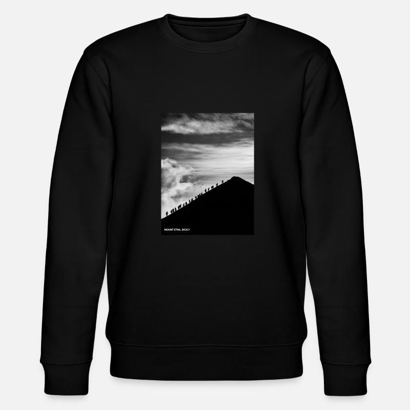Der ETNA - Sizilien - Stanley/Stella Unisex Bio-Sweatshirt CHANGER  - Schwarz