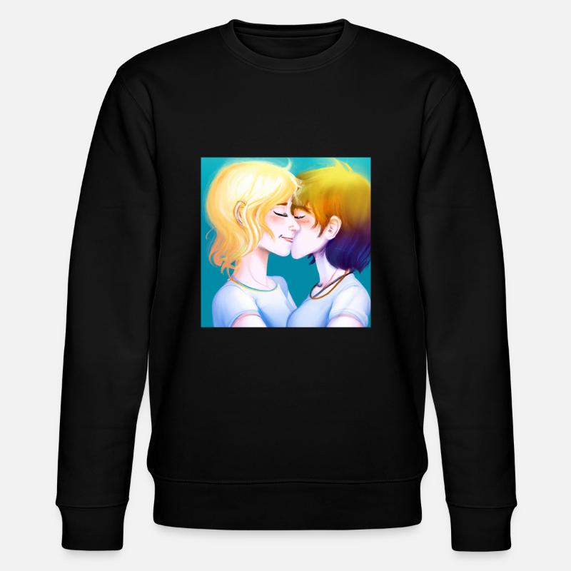 LGBT Queer Kuss 🌈🌈 - Stanley/Stella Unisex Bio-Sweatshirt CHANGER  - Schwarz