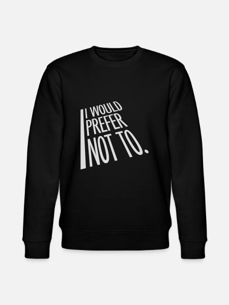 I prefer not to - Stanley/Stella CHANGER Unisex Organic Sweatshirt - black