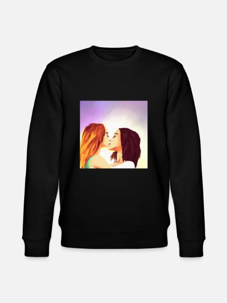 LGBT Queer Kuss 🌈🌈 - Stanley/Stella Unisex Bio-Sweatshirt CHANGER - Schwarz