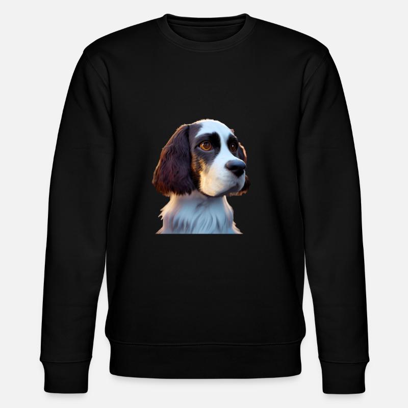 Chien d’épagneul Springer anglais - Sweat bio CHANGER Stanley/Stella Unisexe - noir
