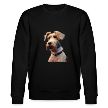 Airedale Terrier Hund - Airedale Terrier - Stanley/Stella Unisex Bio-Sweatshirt CHANGER  - Schwarz - Vorne - Nik (191cm) & Marisol (170cm)