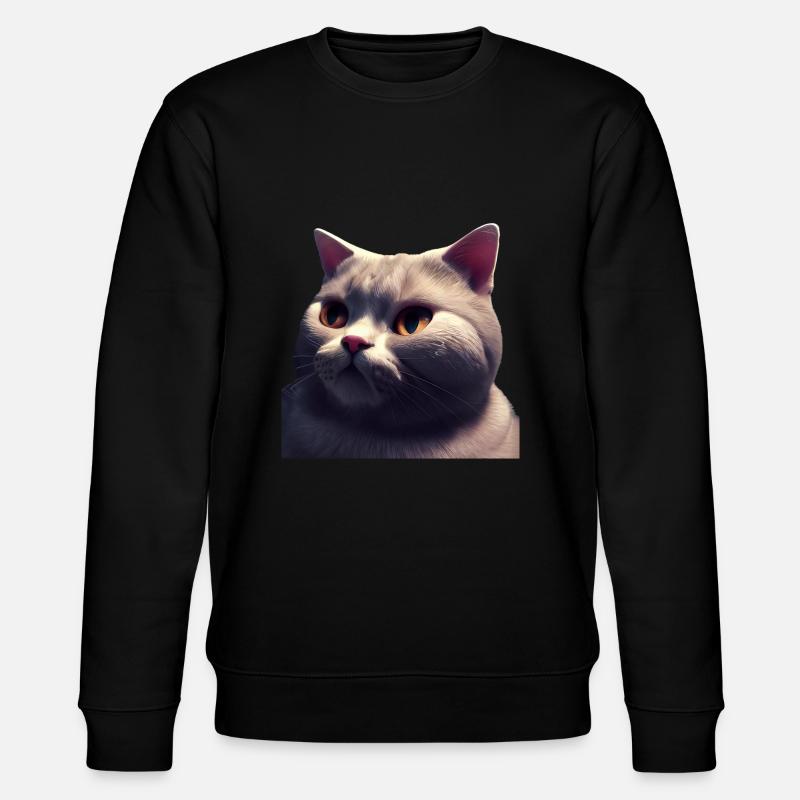 Britisch Kurzhaar Katze - Britisch Kurzhaar - Stanley/Stella Unisex Bio-Sweatshirt CHANGER  - Schwarz